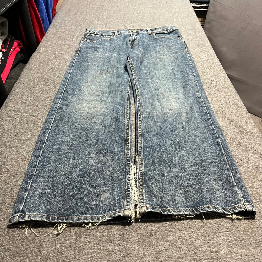 Levis SilverTab Loose Fit Jeans Medium Wash Blue Denim 32x30 Baggy Wide Leg - Picture 7 of 7